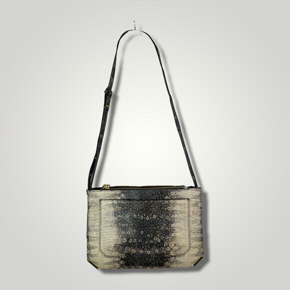 J Crew NWT Adjustable Faux Snakeskin Crossbody Adjustable Bags Purses Gray p1008 - Picture 1 of 4